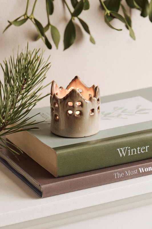 Bougeoir maison de bougie chauffe-plat