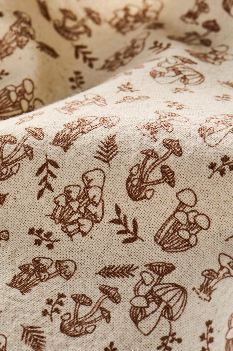 Torchon coton champignons