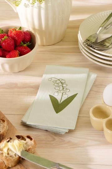 Serviette 10x20 cm muguet 16 pièces/paquet