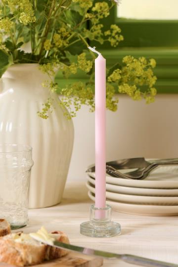 Bougeoir verre pour bougie fine