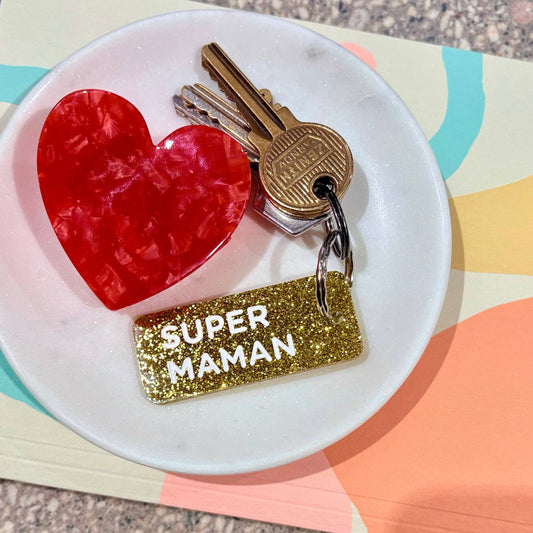 SUPER MAMAN PAPA DARON DARONNE Porte-clés