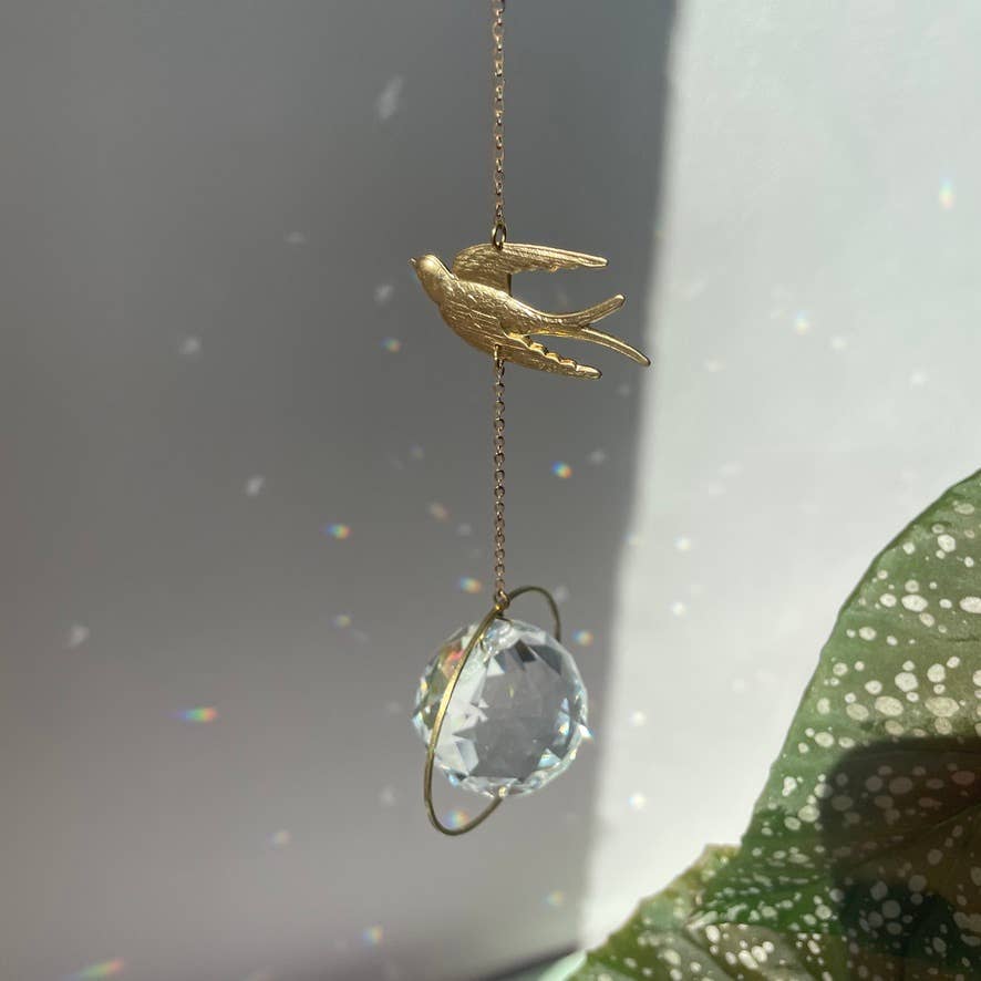 Attrape-soleil hirondelle/cristal de fenêtre/prisme