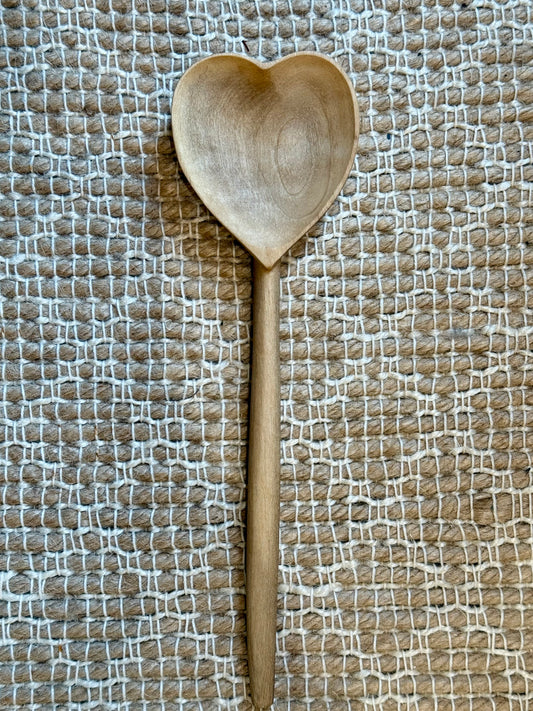 Grande cuillère bois cœur