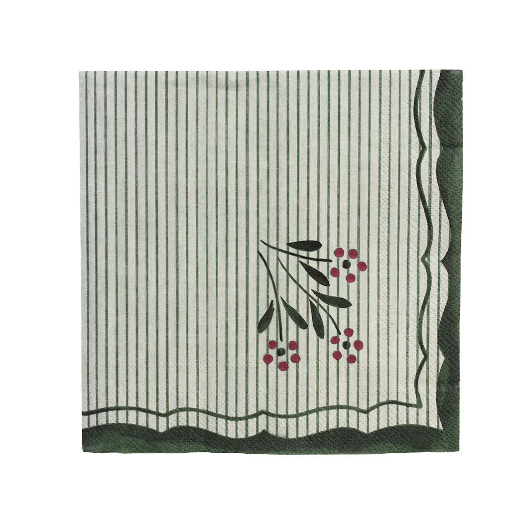 Servilles en papier Esther Wildflower Green