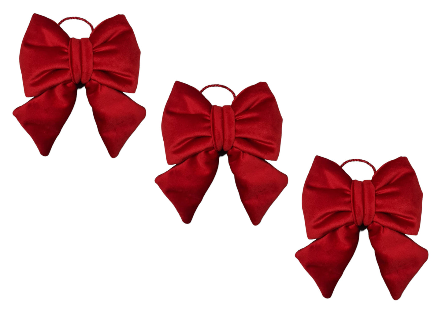 Ruban de Noël rembourré en velours, 14 x 15 cm: Beige