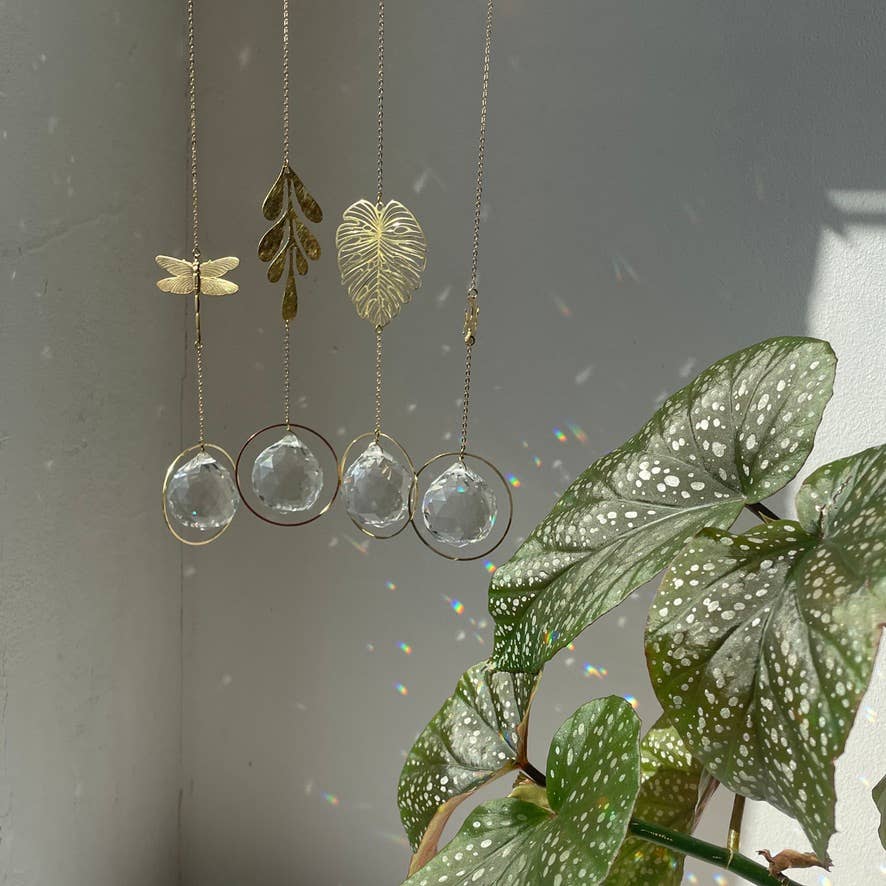 Attrape-soleil libellule, capteur de lumière, cristal solaire, prisme