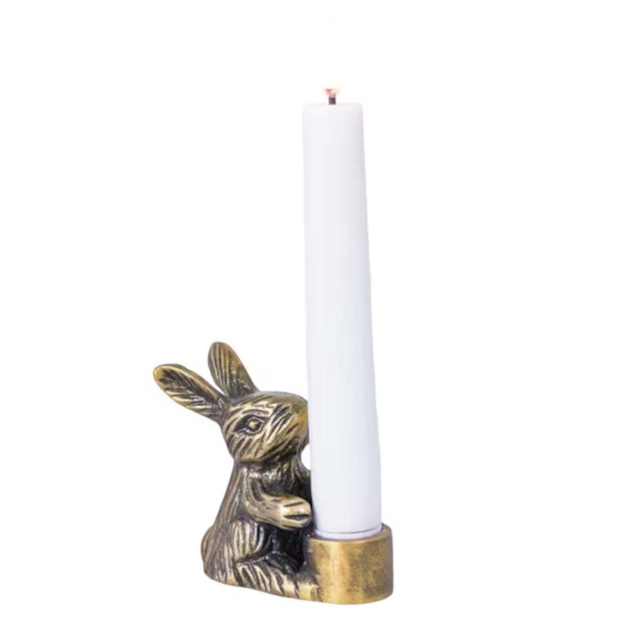 Bougeoir laiton lapin