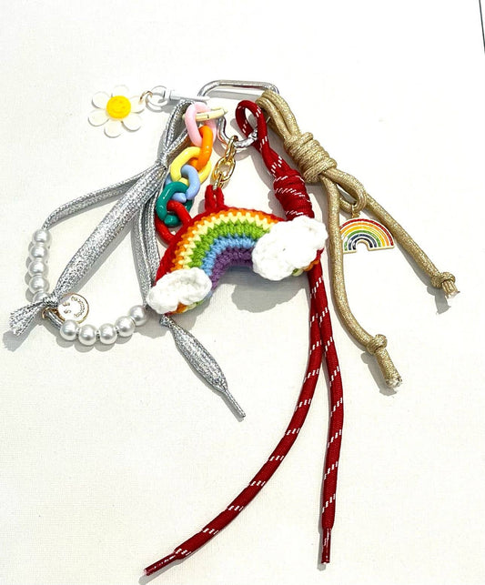 Porte-clés crochet arc en ciel
