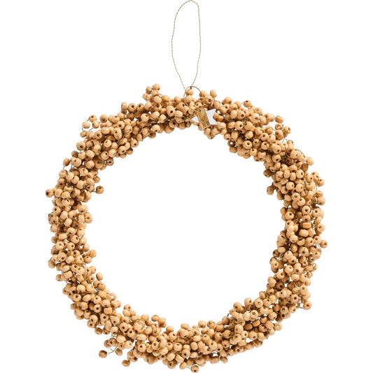 Couronne perles de bois