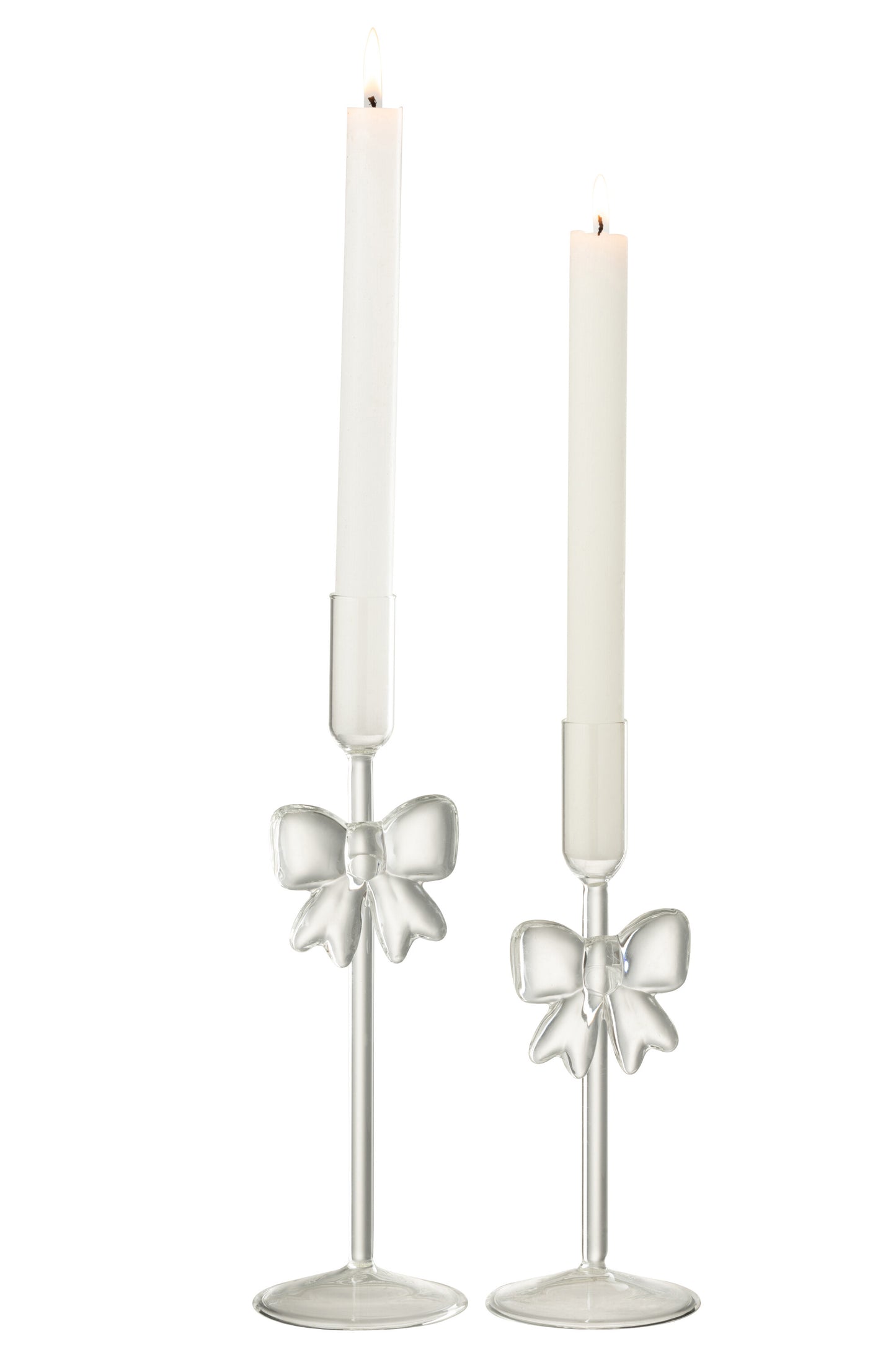 Set De 2 Chandelier Verre Transparent