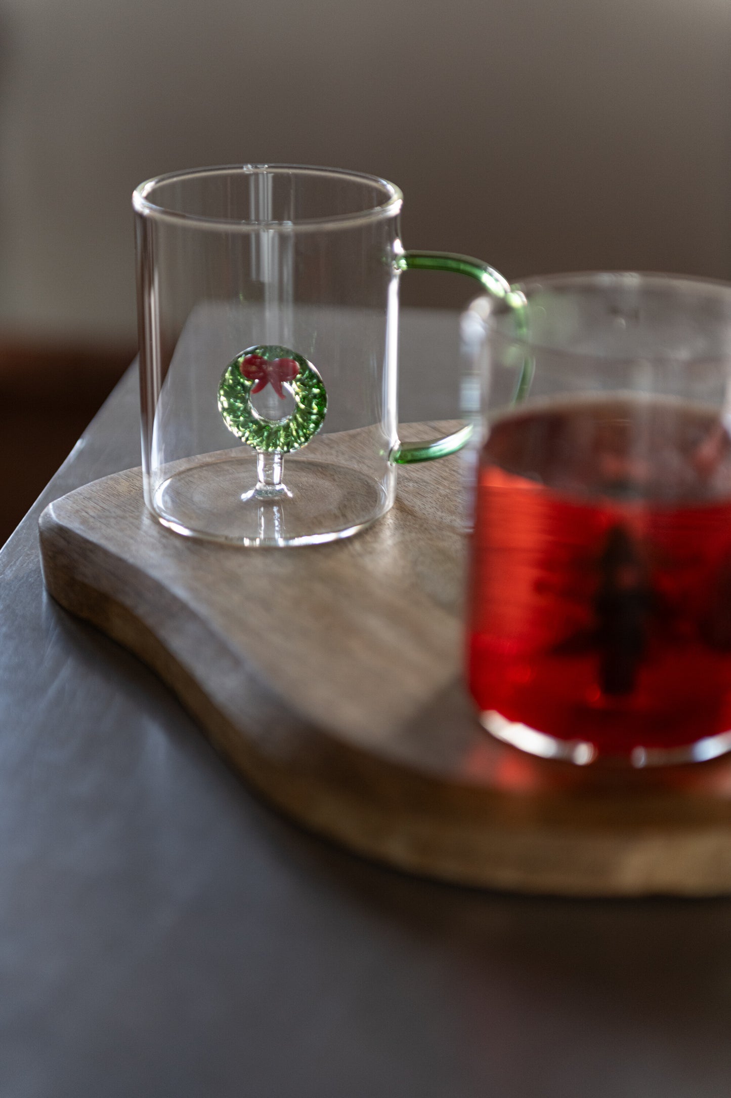 Mug Renne Verre Christmas Wreath