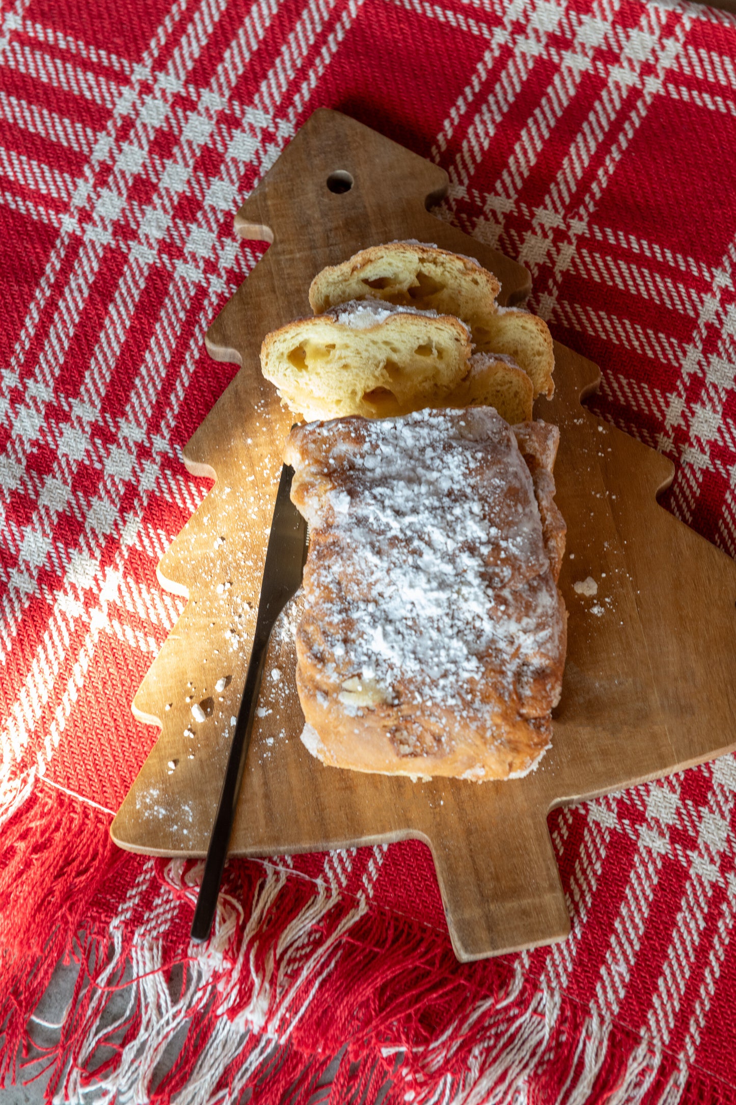 Plateau À Fromage + Couteau À Fromage Sapin De Noël Tableau Noir Naturel