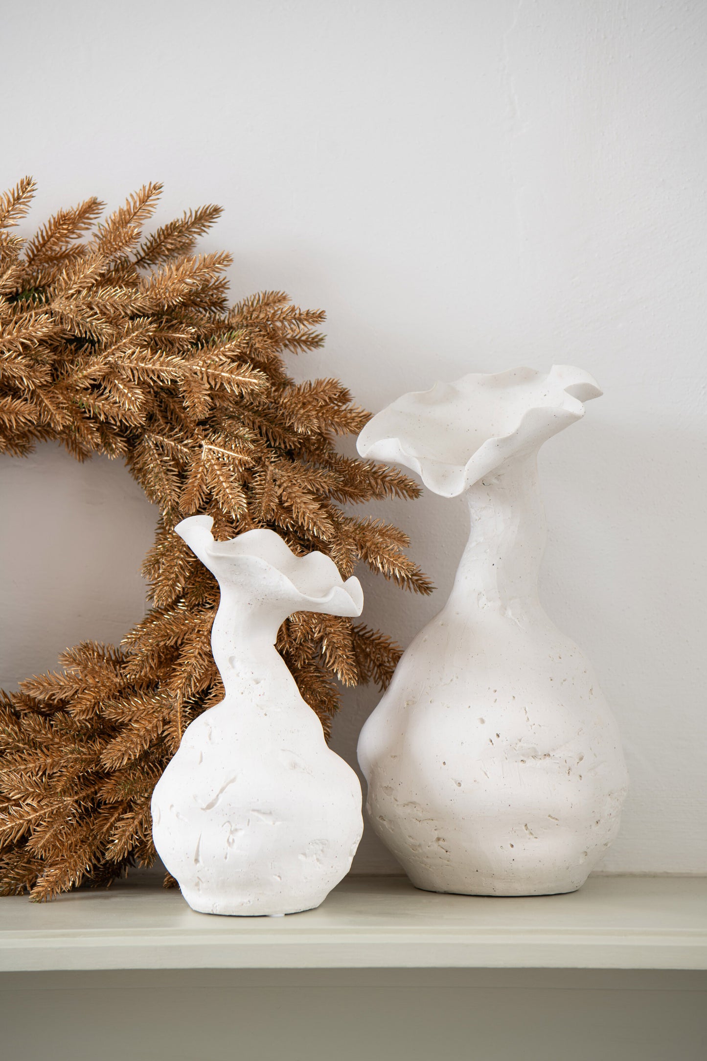 Couronne artificielle Doré large