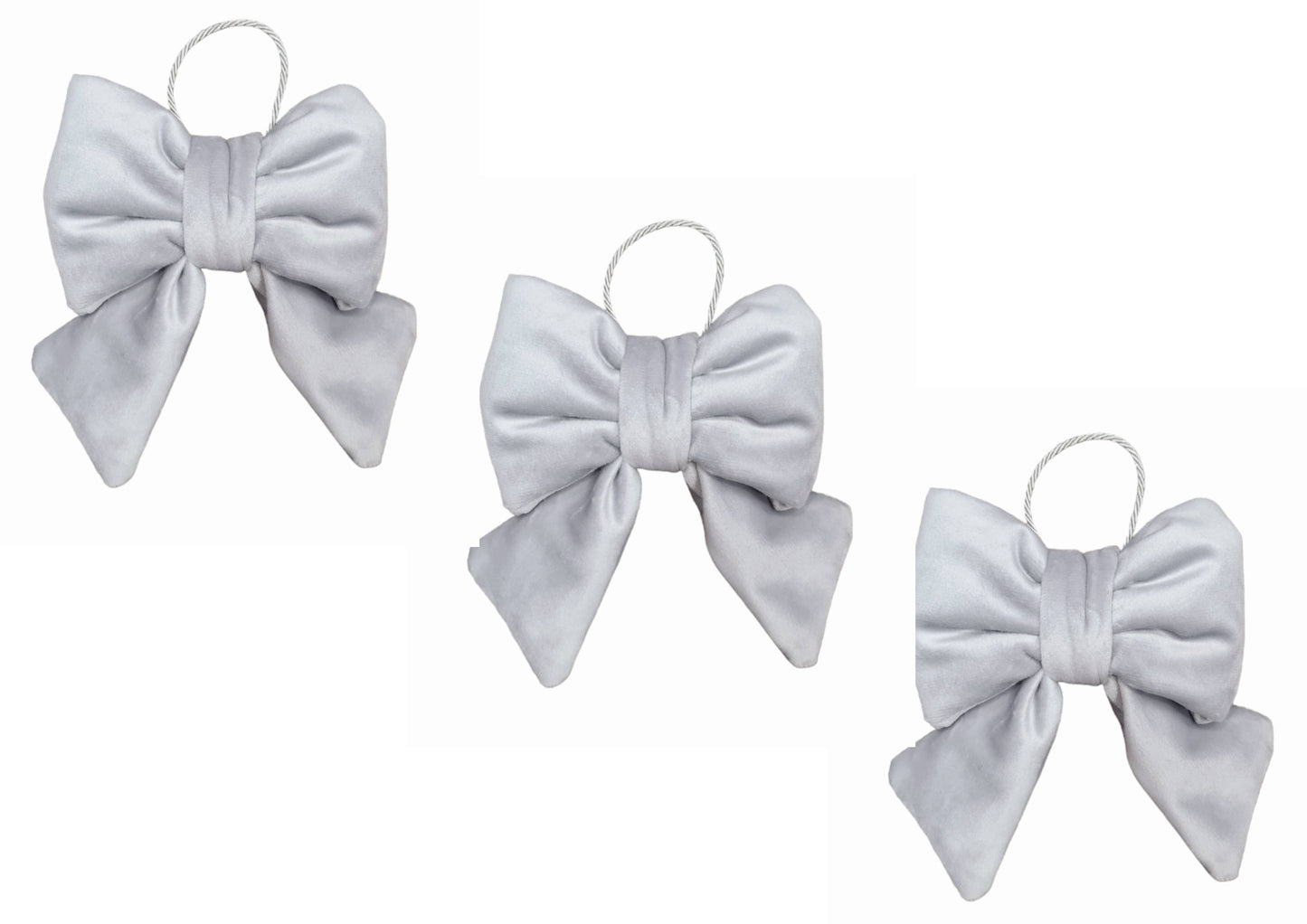 Ruban de Noël rembourré en velours, 14 x 15 cm: Beige