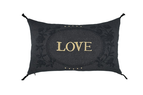 HOUSSE COUSSIN - 30x50 - ENLUMINURE LOVE - Carbone