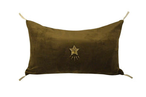 HOUSSE COUSSIN - 30x50 - VELOURS Etoile - Vieil or