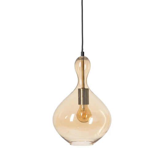 LAMPE DE PLAFOND CARAMEL MÉTAL-CRISTAL