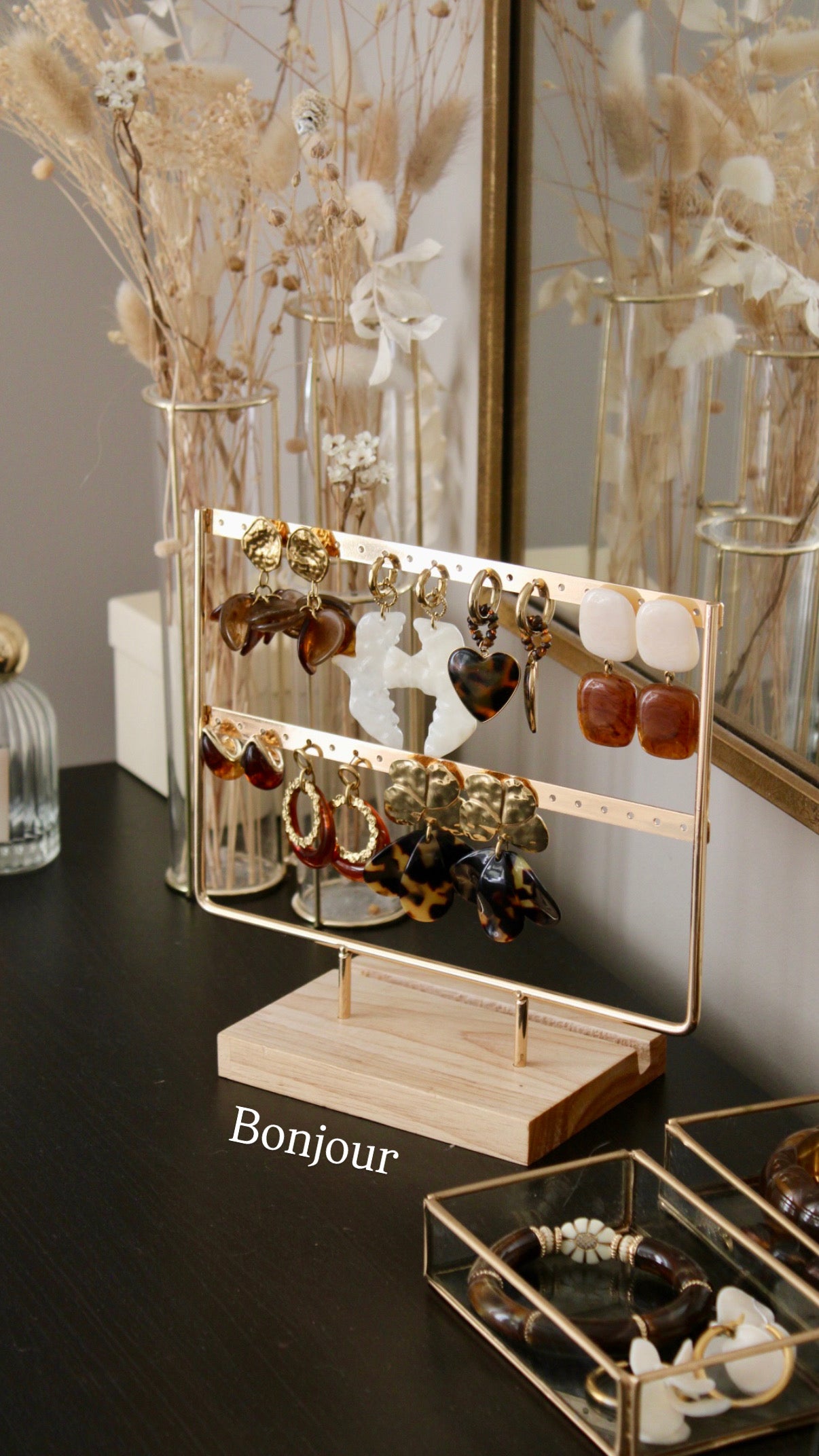 Présentoir pour 20 paires de boucles d'oreilles