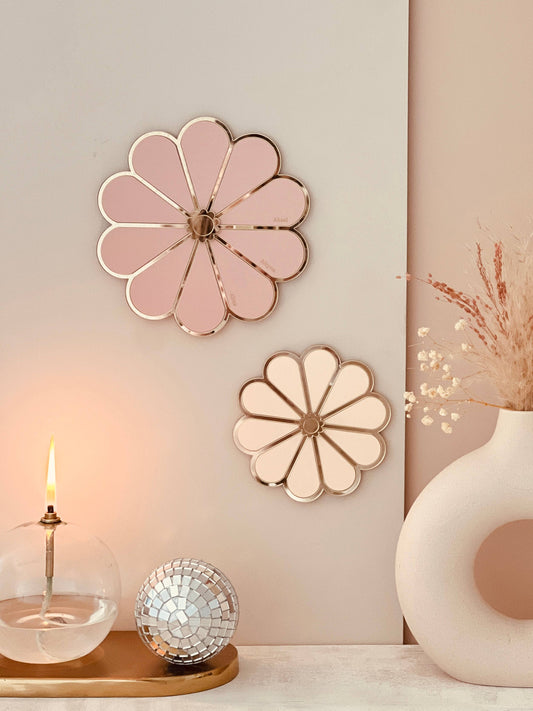 Bijou de mur Fleur en plexiglas - 9 cm de diamètre
