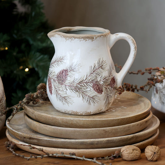 Pichet avec motif de guirlande de sapin