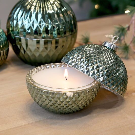 Bougie Boule de Noël avec motif