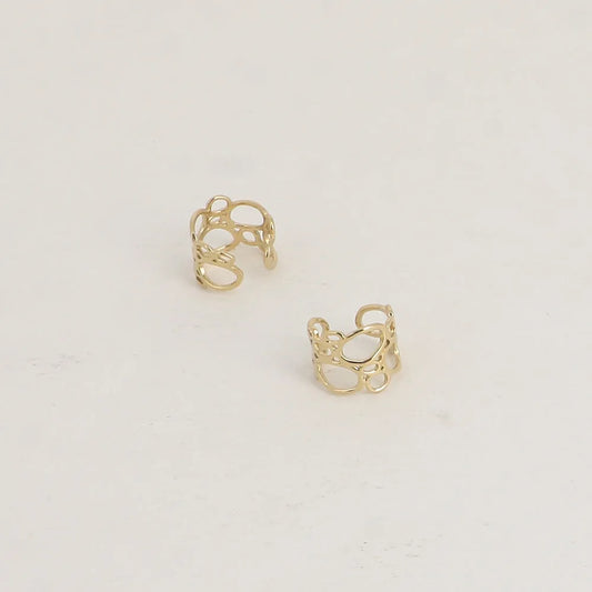Bijoux d'oreilles - ovales ajourés