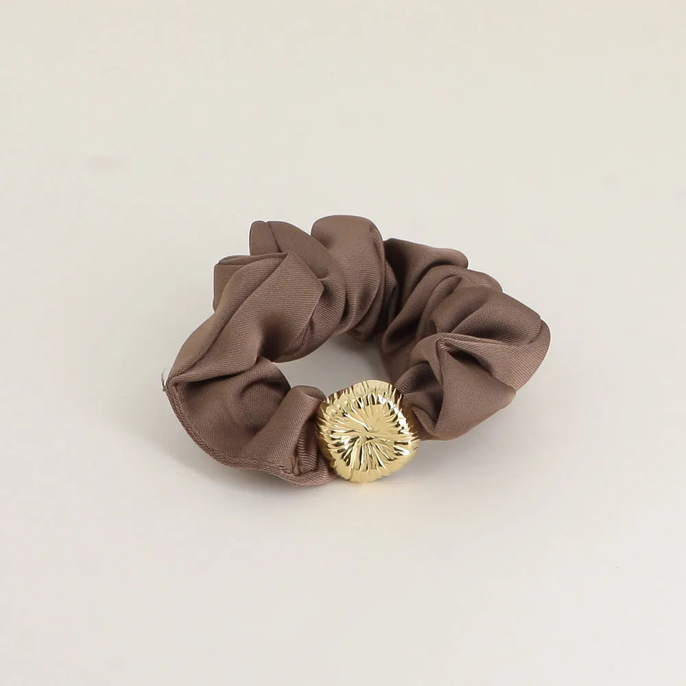Bracelet / Chouchou carré texturé Doré – Texture Naturelle