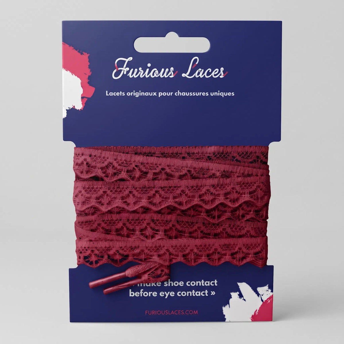 Lacets dentelles Bordeaux