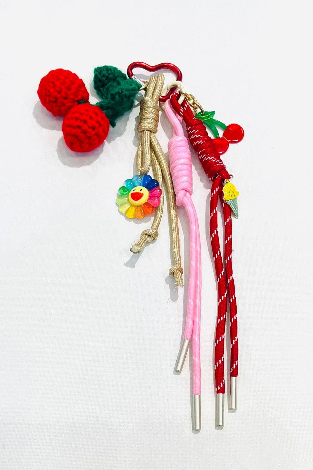 Porte-clés crochet cerise