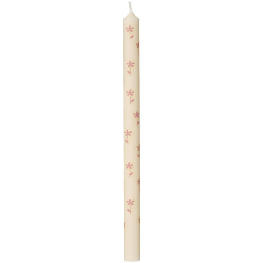 Bougie fine avec fleurs simples