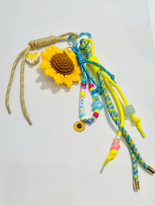 Porte-clés crochet tournesol
