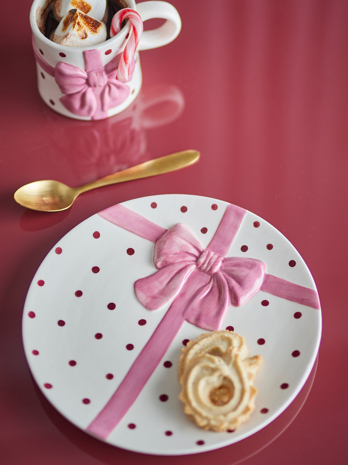 Assiette Bowie rose