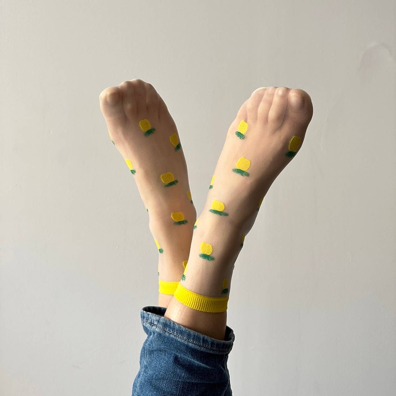 Clémence - Chaussettes fantaisie femme fruits - ANANAS