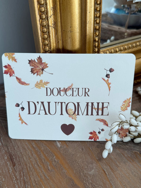 Carte douceur d’automne