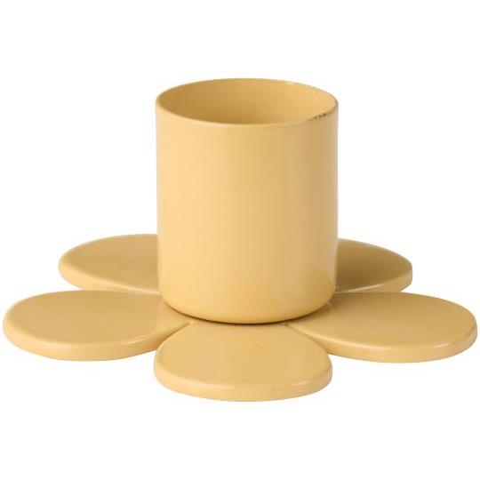 Bougeoir fleur jaune 1,3cm