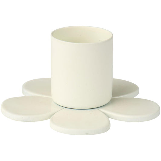 Bougeoir fleur blanc 1,3cm