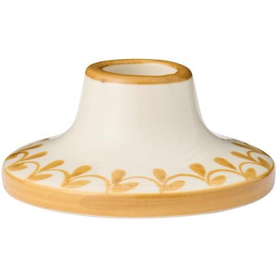 Bougeoir bougie motif marron et bord