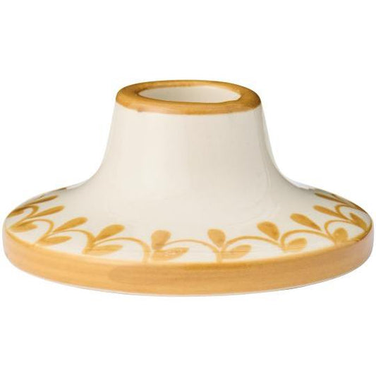Bougeoir bougie motif marron et bord