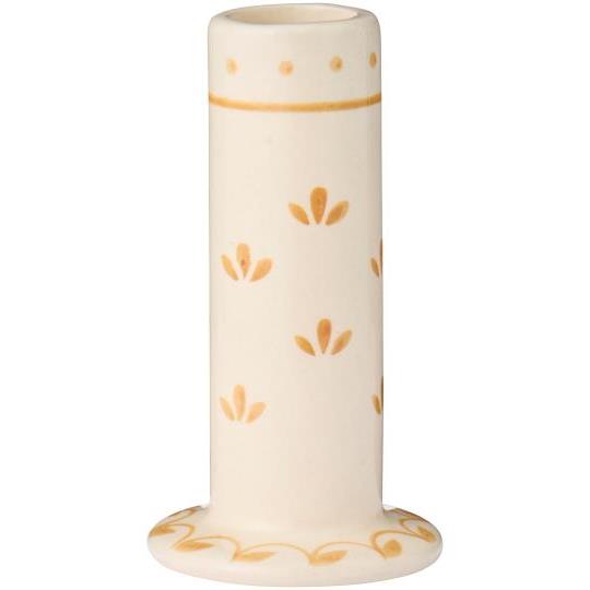 Bougeoir bougie motif marron et points