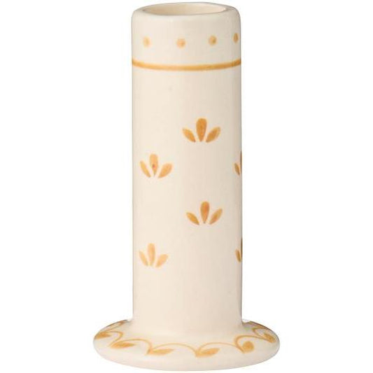 Bougeoir bougie motif marron et points