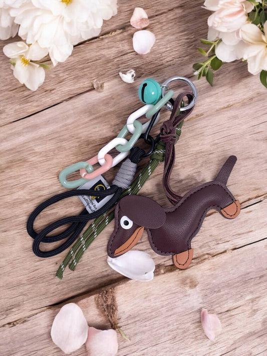 Bijou de sac et porte-clé Chien et clochette PC15