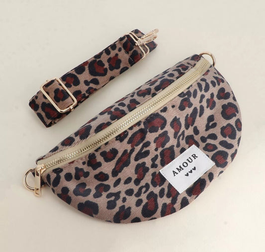 Sac banane AMOUR léopard