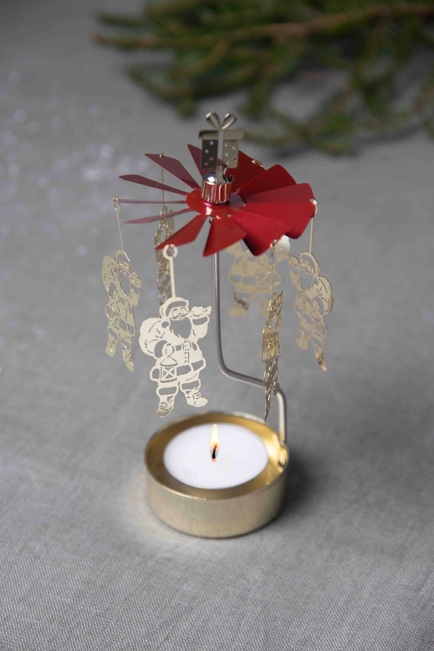 Manège à bougie Santa