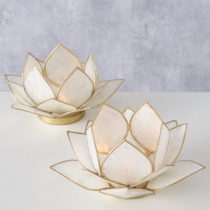 Bougeoir pour bougie chauffe-plat Estany, 2 trié
