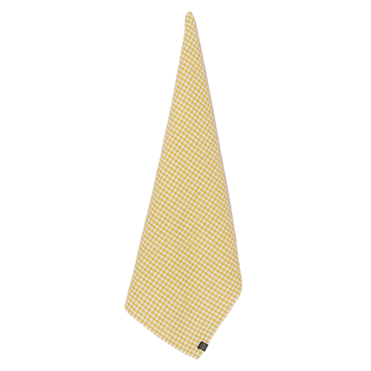 Torchon en lin vichy Piana - paille