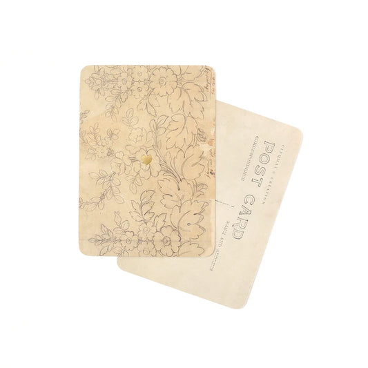 CARTE POSTALE COEUR / DORÉ / LÉONIE