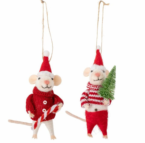 lot de 2 souris de Noel