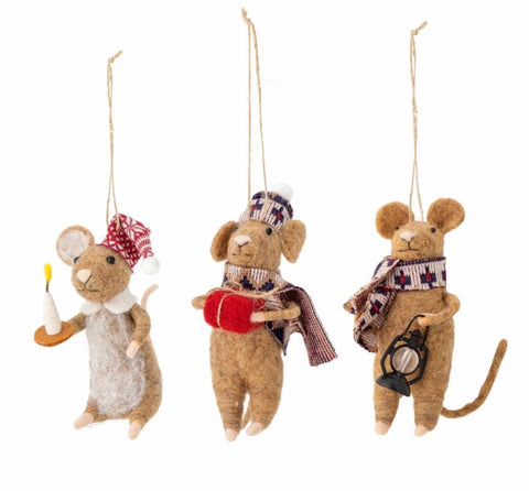 lot de 3 souris marron