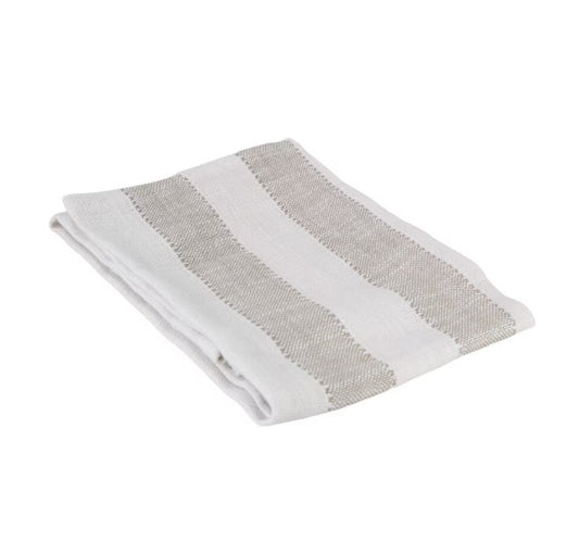 Torchon de cuisine Ida Stripe Beige/Blanc