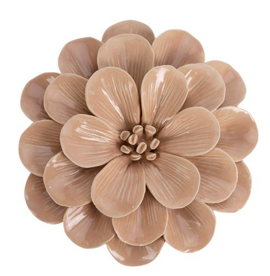 Fleur céramique beige